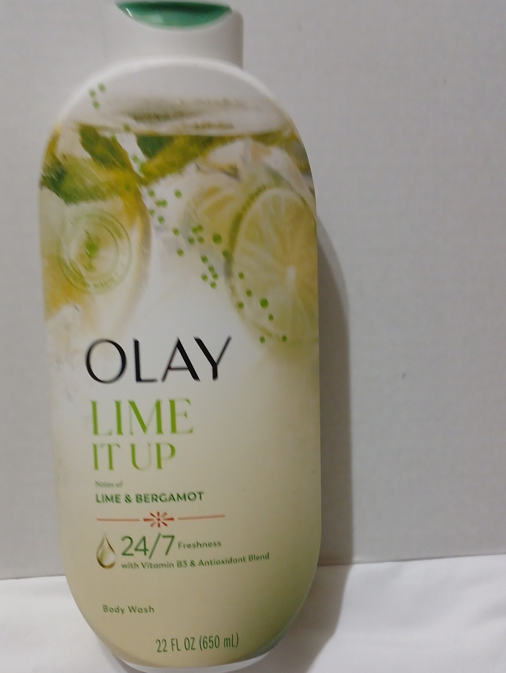 OLAY Lime It Up Body Wash - Green and White Bottle